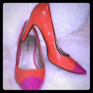 Bandolino Raspberry and Orange Sherbet Pumps